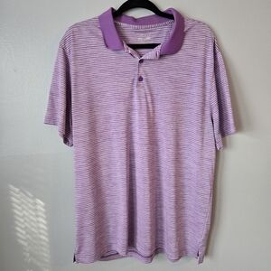 bcg Lavender Striped Golf Polo Shirt Easter or Spring